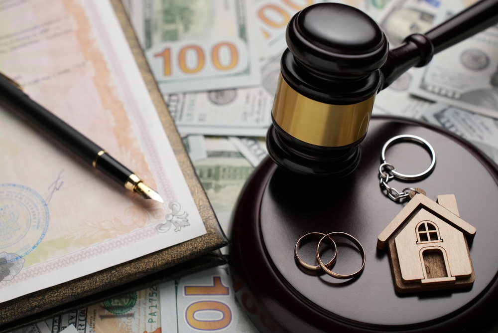 Property Division in Divorce and Marital Law Concept.