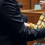 a caring father meeting his child